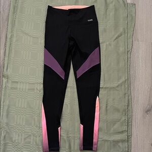 PINK Victoria's Secret Black and Pink Leggings